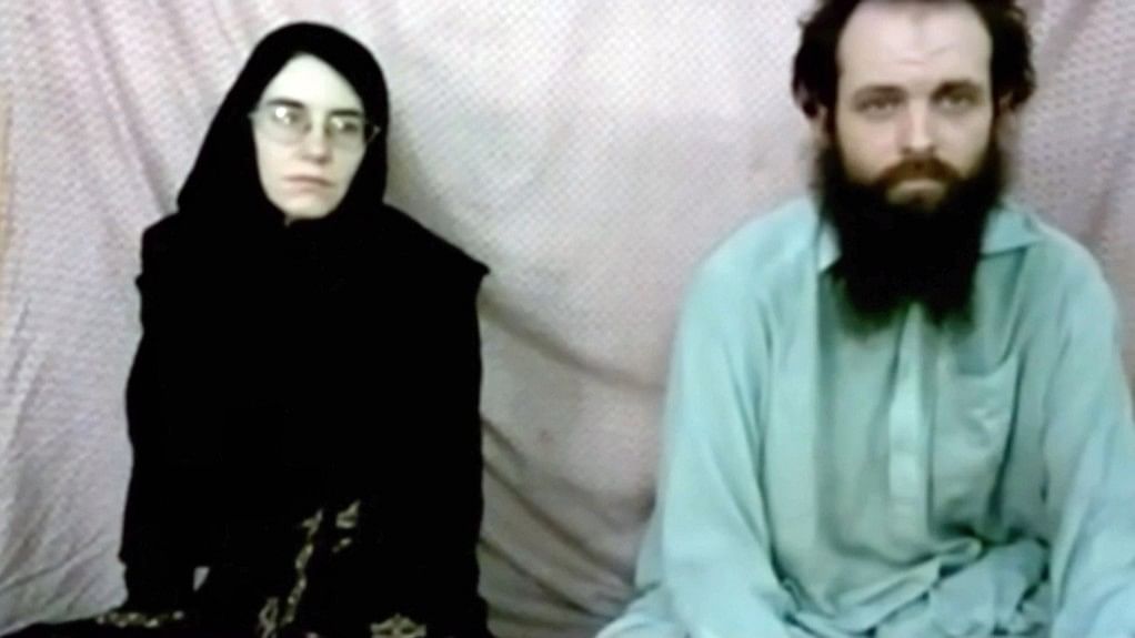

A still image made from a 2013 video released by the Coleman family shows Caitlan Coleman and her husband, Canadian Joshua Boyle in a militant video given to the family.&nbsp;