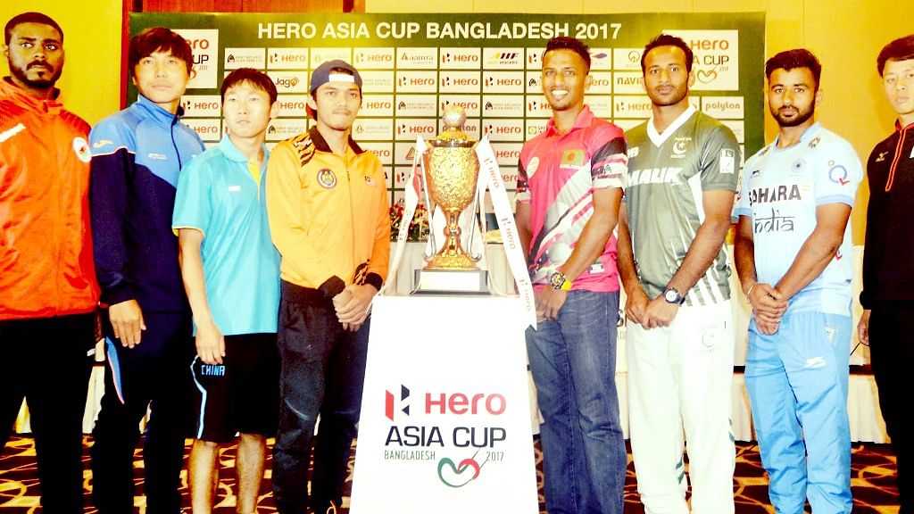 Captains of the participating nations pose for a picture on the eve of the Asia Cup.