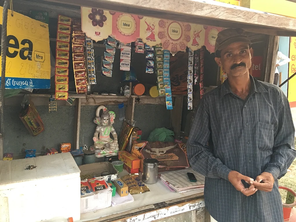 The local pan shop owner Mahendra Sinh Vaghela, expresses his strong contempt for Dalits.