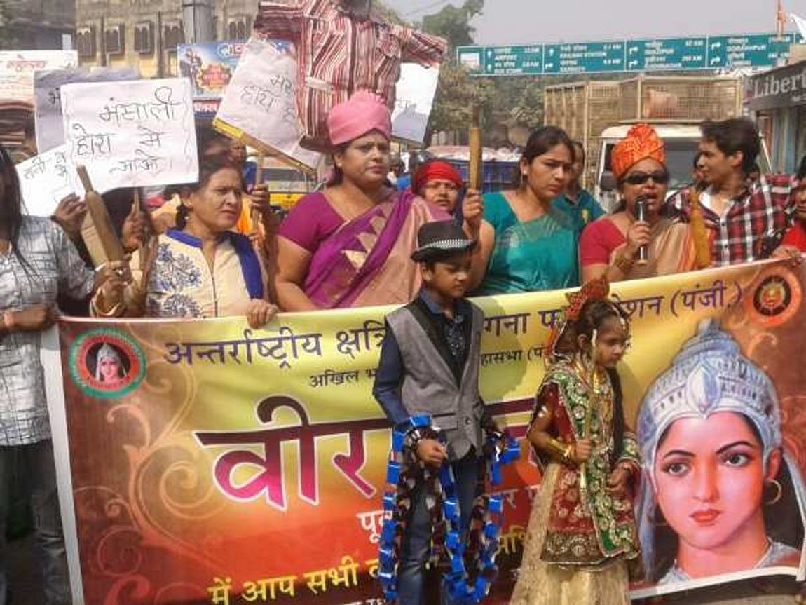 Protests against ‘Padmavati’ in Varanasi.