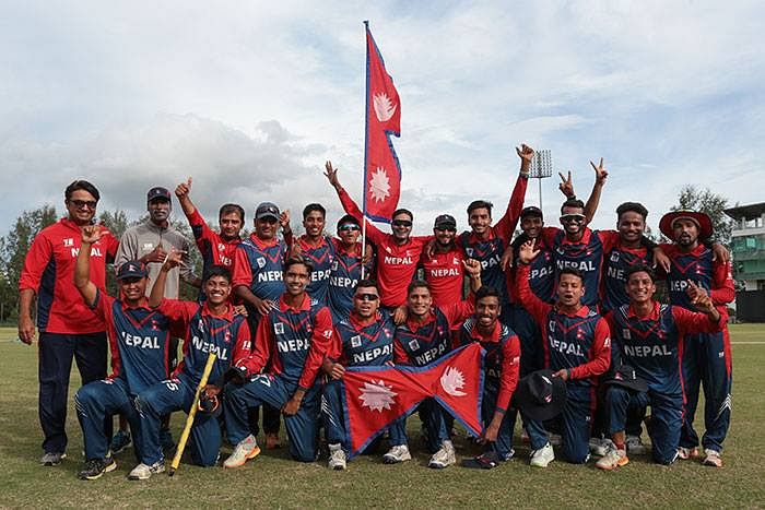 Cricket infrastructure in Nepal is practically non-existent, even then they beat a cricketing super power – India.