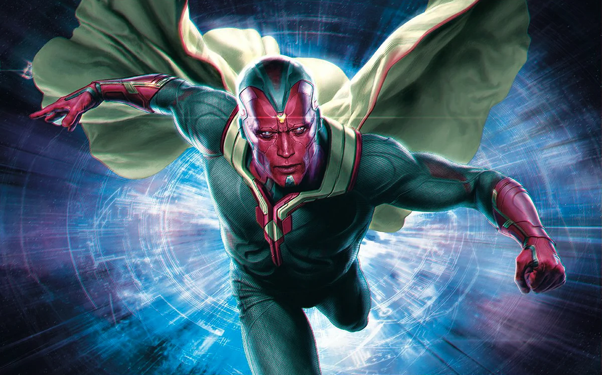 Vision - the Marvel superhero on team Avengers.