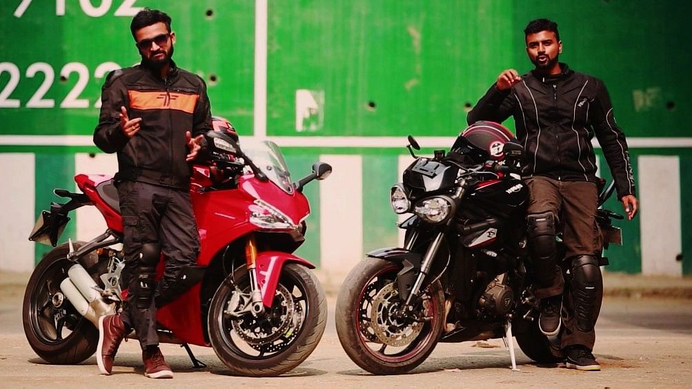 Ducati SuperSport S and Triumph Street Triple RS go for a weekend ride.&nbsp;