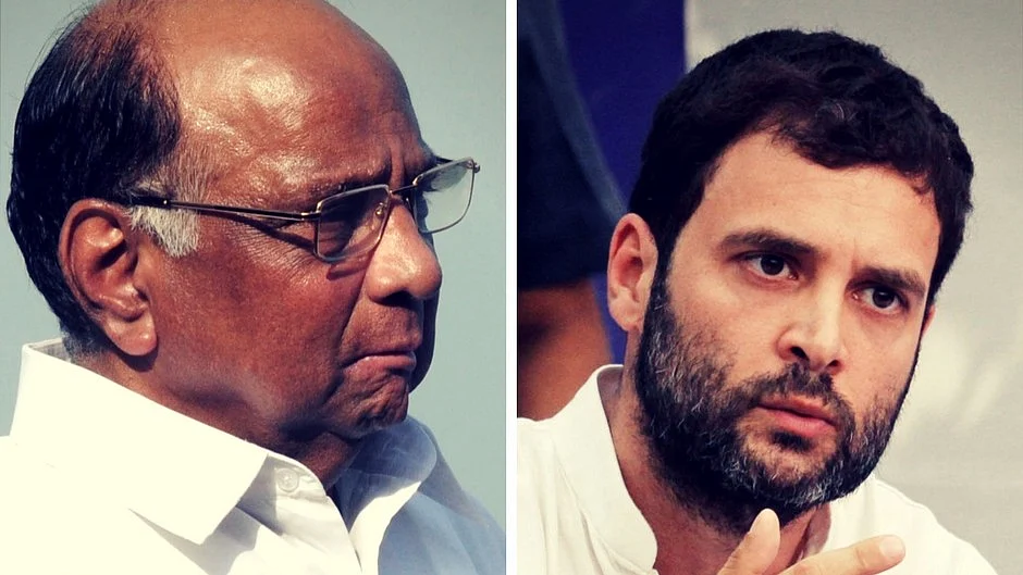 NCP Chief Sharad Pawar and Congress President Rahul Gandhi