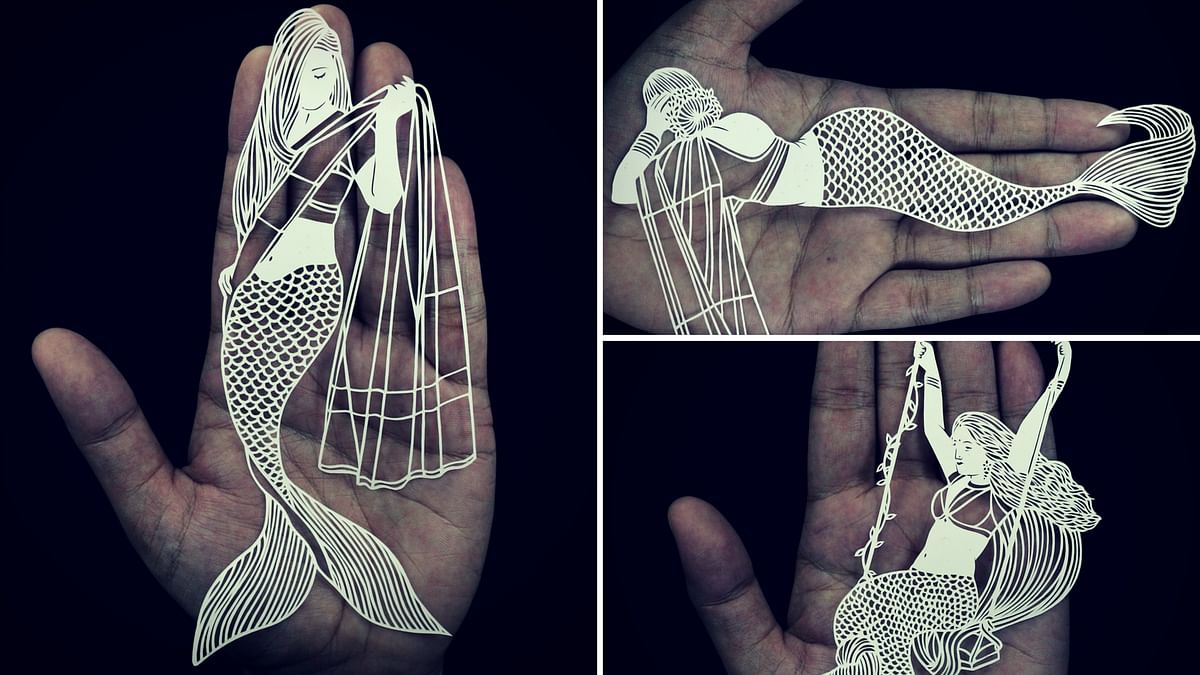 An Ahmedabad Artist is Creating ‘Mermaids in Sarees’ Out of Paper!