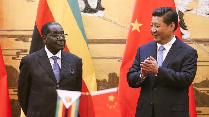 Robert Mugabe and Xi Jinping during Mugabe’s visit to China in 2014