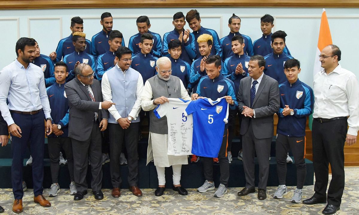 PM Modi praises the U-17 football team and to aim higher.