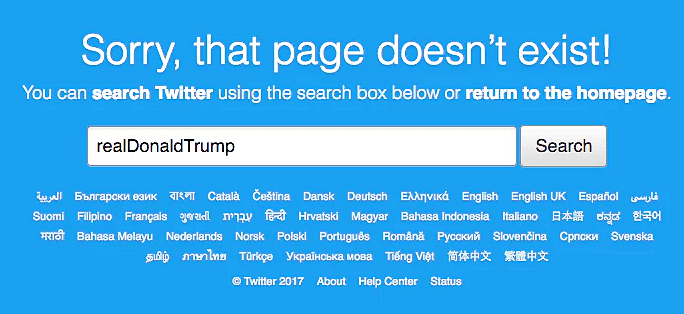 Donald Trump’s personal Twitter account was deactivated for 11 full minutes.