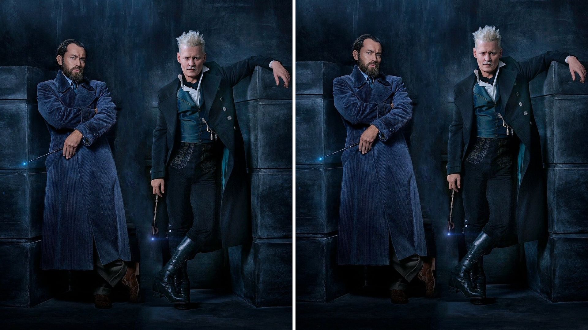 Jude Law and Johnny Depp steal the show in the new poster of <i>Fantastic Beasts: The Crimes of Grindelwald.</i>