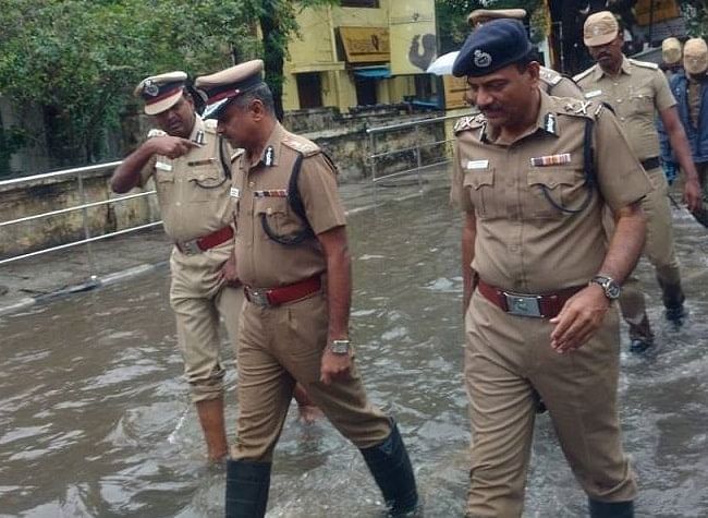 The Chennai Police’s Facebook showed that cops have been carrying out “monsoon improvement work” since Tuesday.
