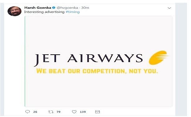 The  ad says “We beat our competition, not you” after a video of IndiGo staffers manhandling passengers went viral.