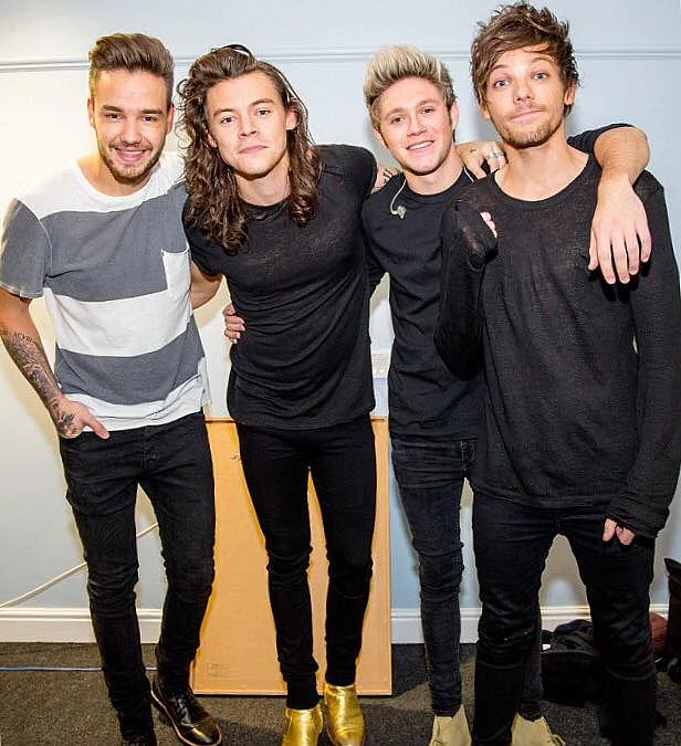 Payne with his One Direction mates. 