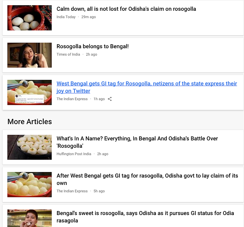 Hold On, West Bengal Got GI Tag for Only ‘Banglar Rosogolla’