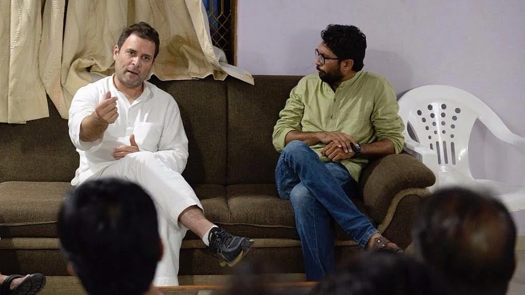 Rahul Gandhi with Jignesh Mevani