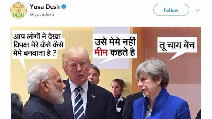 The meme tweeted by Yuva Desh