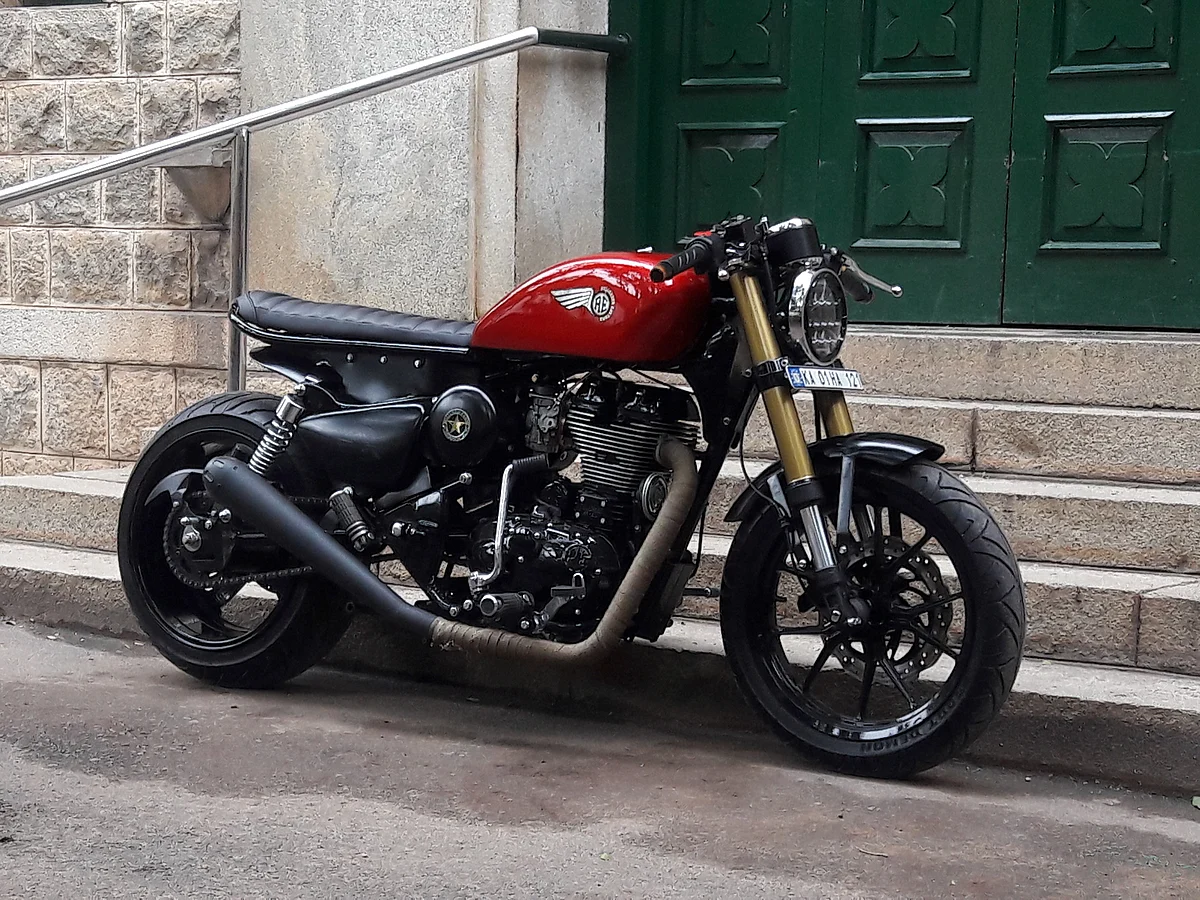 Royal Enfield Classic 350 customised with chrome finish