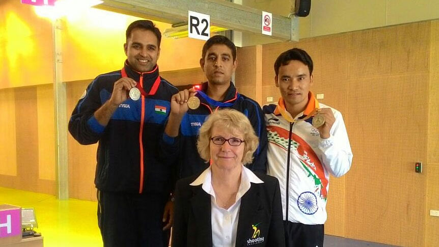 Omkar Singh, Shahzar Rizvi and Jitu Rai won the silver, gold and bronze medals, respectively, in the 10m air pistol event.