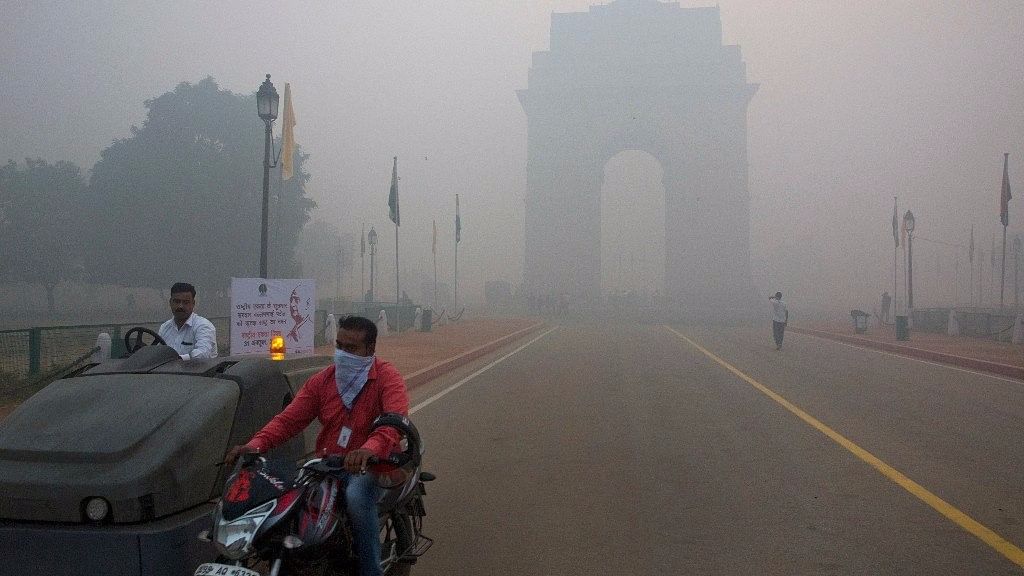 A blanket of thick haze enveloped Delhi  as pollution levels breached the permissible standards by multiple times.
