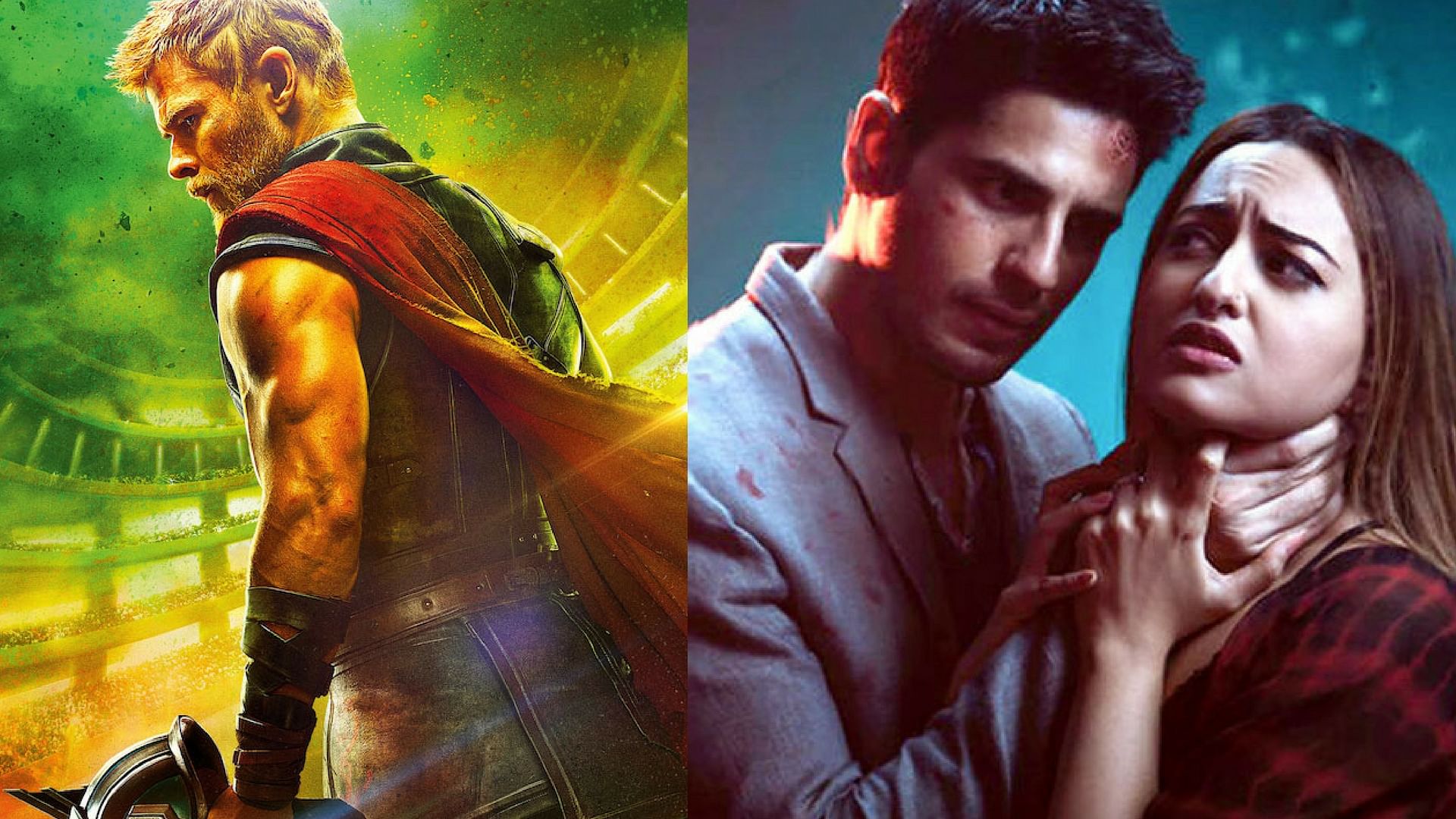 Posters of Thor Ragnarok and Ittefaq.