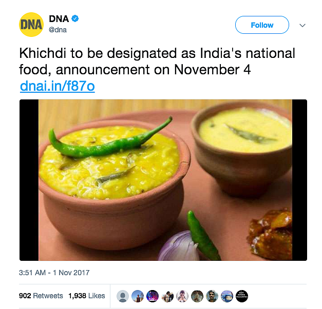 Food Min Says Khichdi National Dish Talk ‘Fictitious’...but Is It?