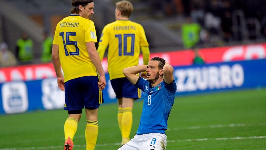 Italy lost 1-0 on aggregate against Sweden.