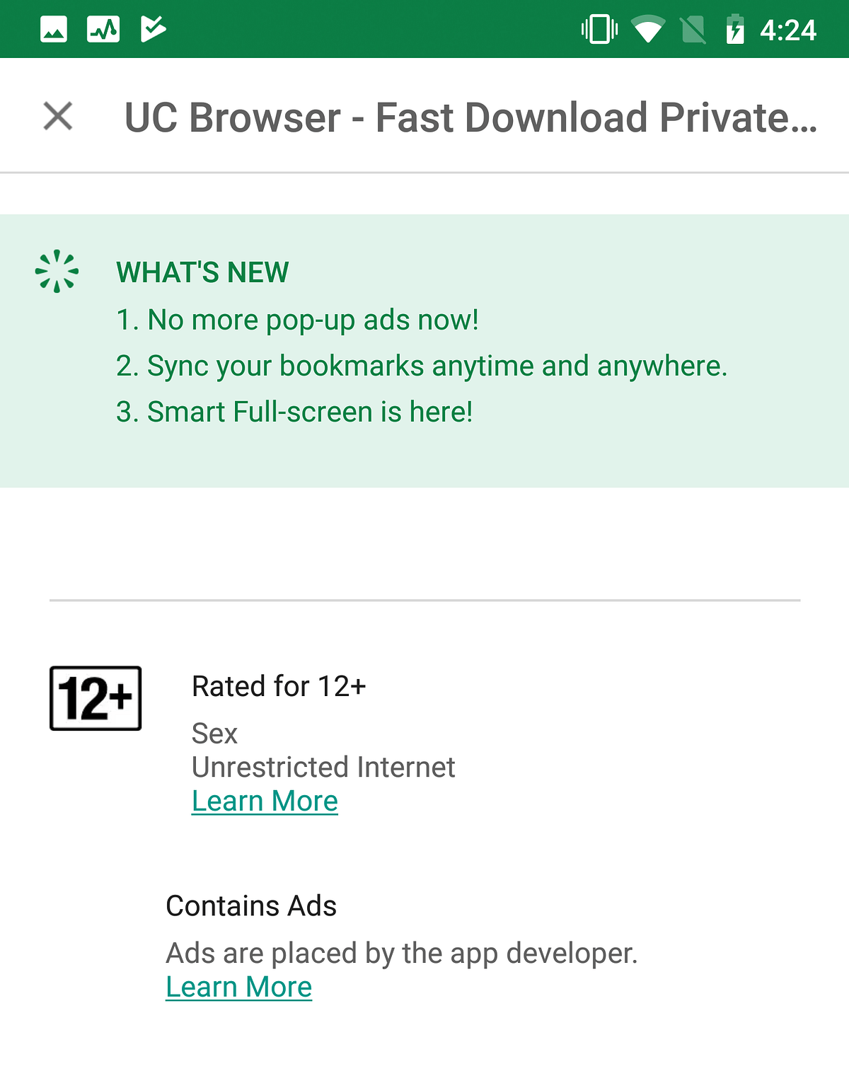 The latest version of the browser claims to have removed pop-up ads on mobile. 
