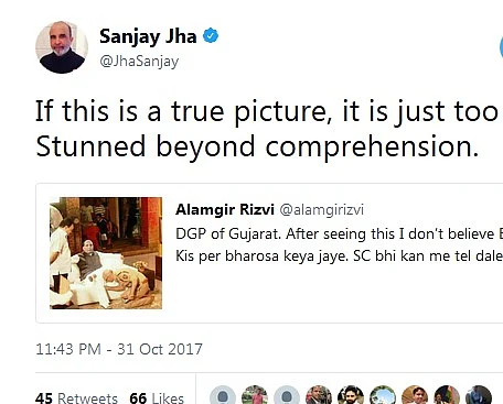 The Picture of a Cop Falling at Rajnath Singh’s Feet Is Fake