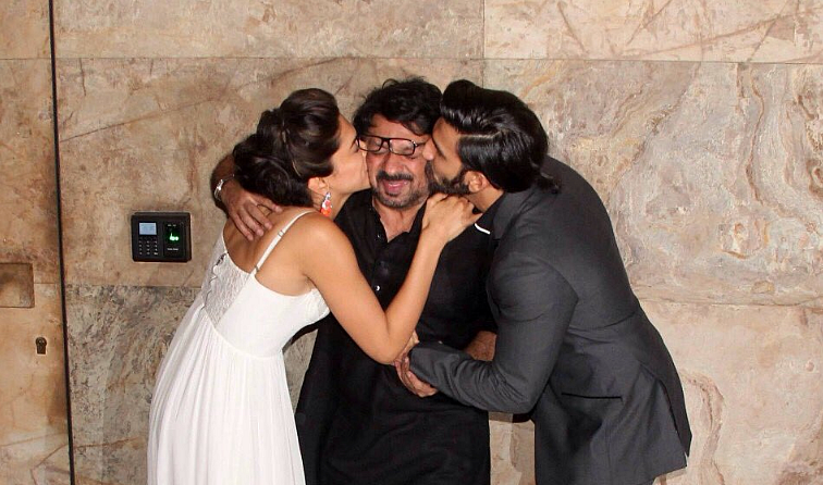 Deepika Padukone and Ranveer Singh show their affection for filmmaker Sanjay Leela Bhansali.