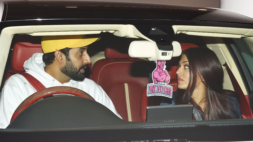 Abishek and Aishwarya Bachchan spotted together.&nbsp;