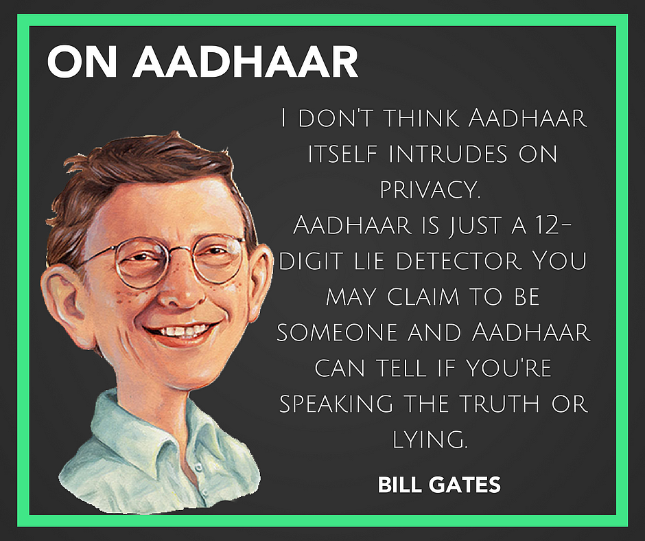 Aadhaar Not Intrusive, Indian Education Disappointing: Bill Gates