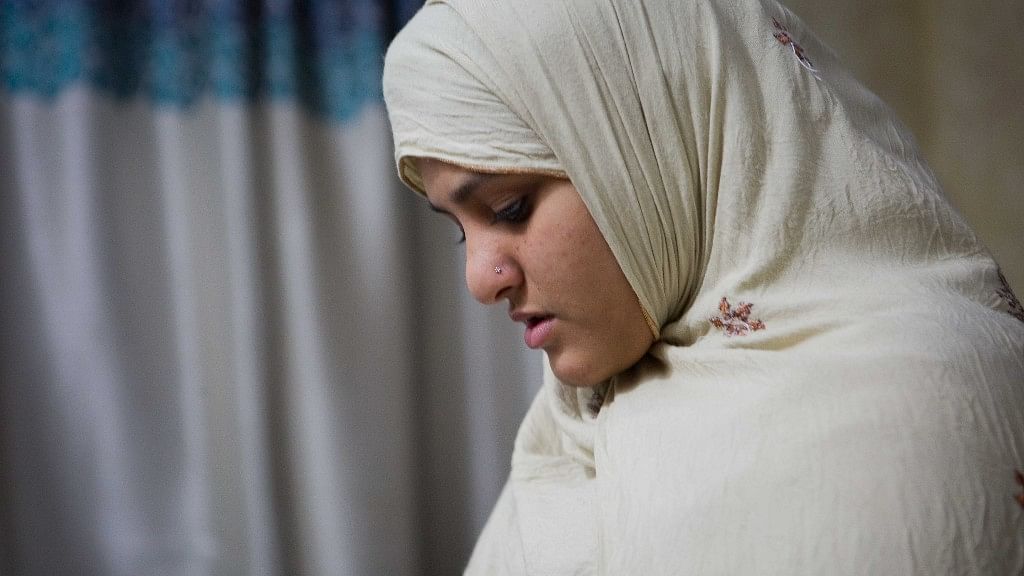 Asfiya prayers her Isha (Evening) namaz at her home, New Delhi.&nbsp;