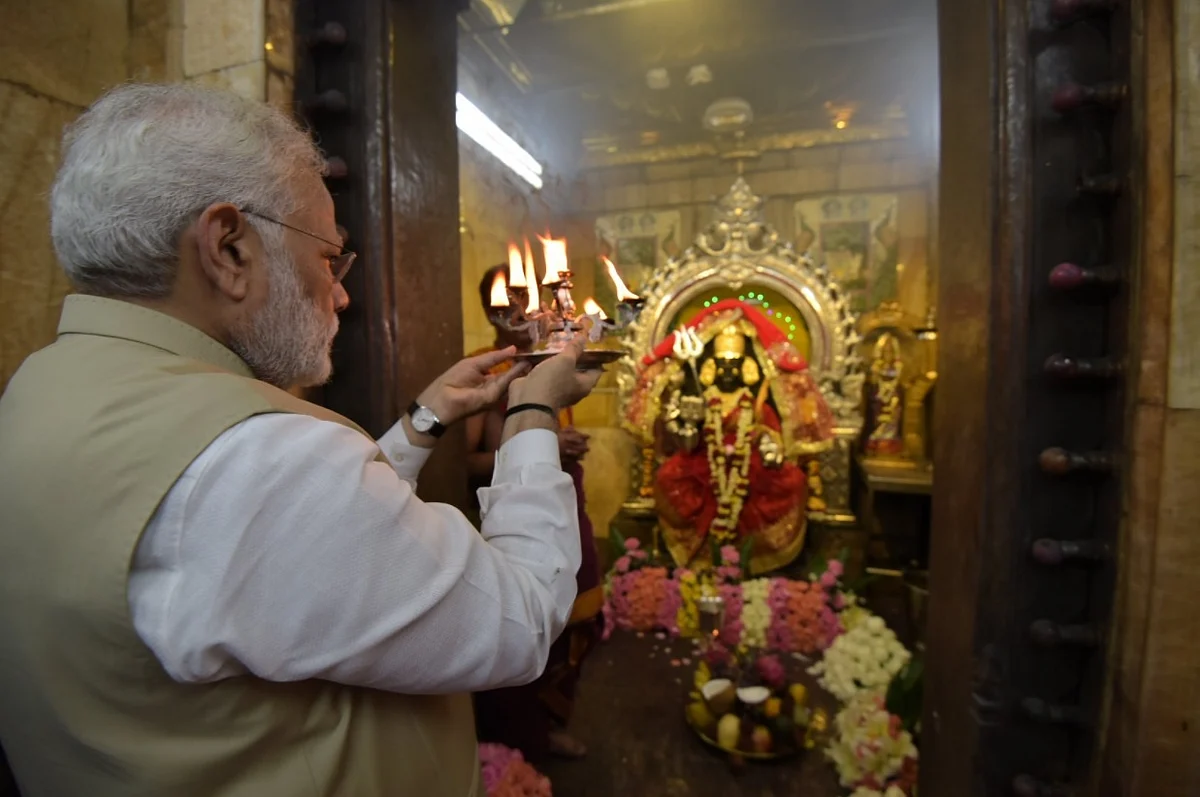 PM Modi visited Kalibari Temple in Yangon during his Myanmar visit in September 2017.