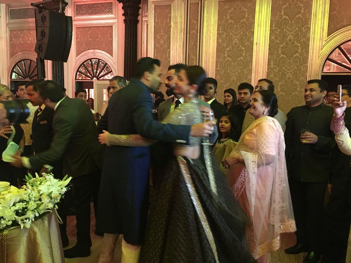Virushka was seen dancing on popular dance numbers with the newly-weds.