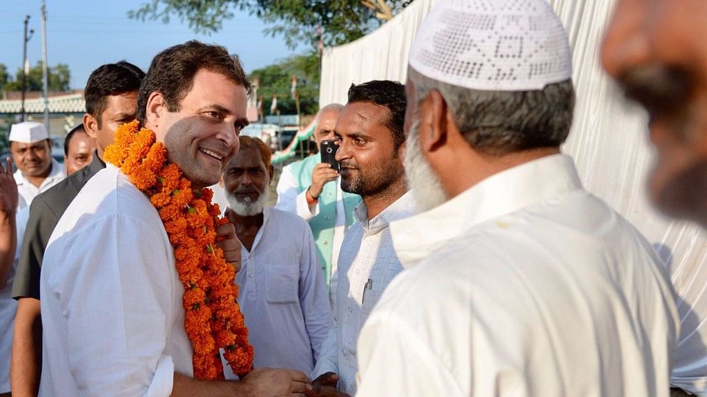 Rahul Gandhi during his visit to Amethi.&nbsp;