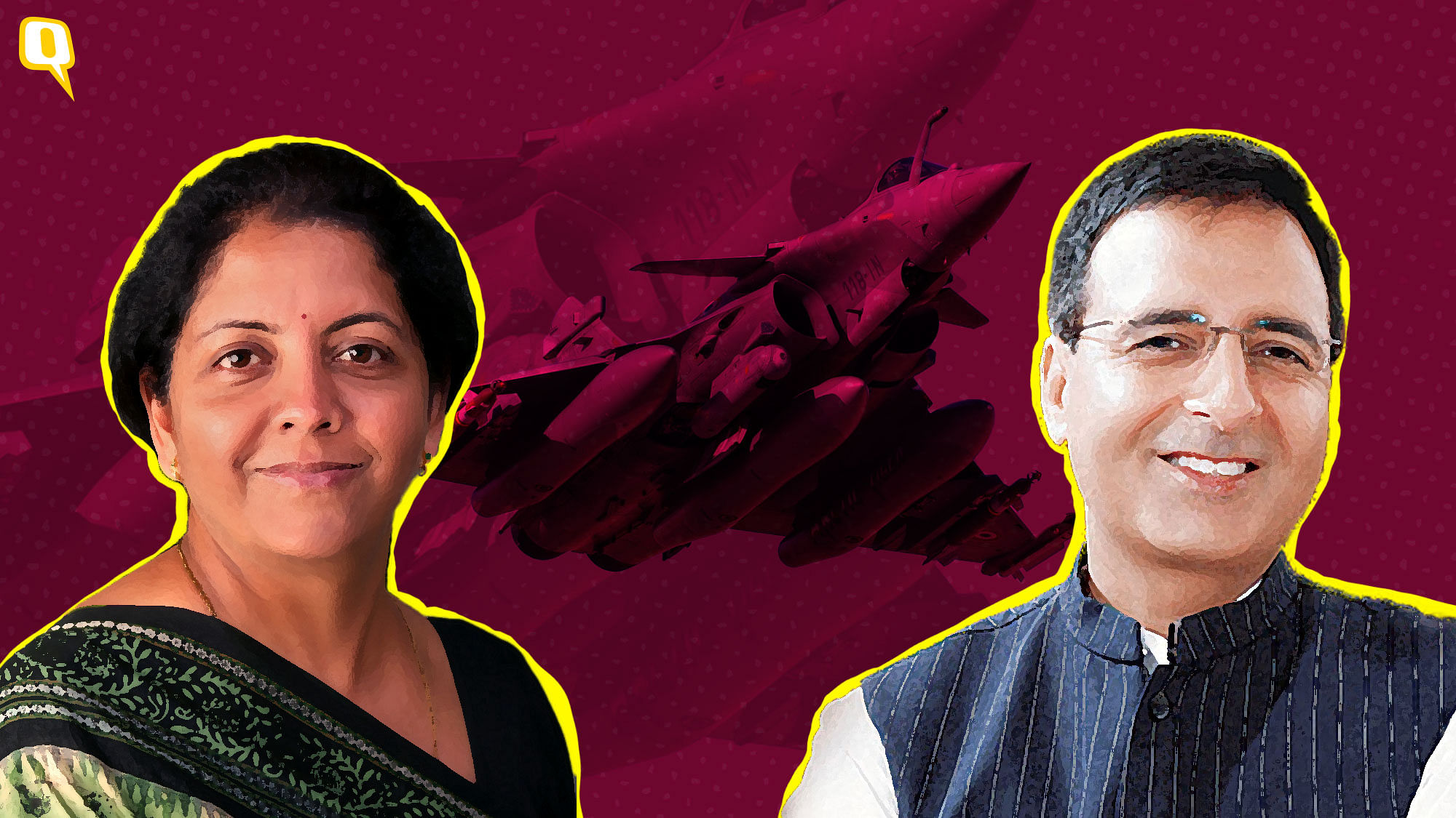 Defence Minister Nirmala Sitharaman and Congress leader Randeep Surjewala.&nbsp;