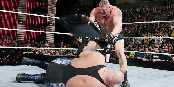 Brock Lesnar can literally manhandle anyone and everyone on the WWE roster.