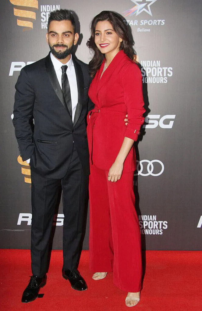In Pics: Virat, Anushka Fire up Indian Sports Honours Red Carpet