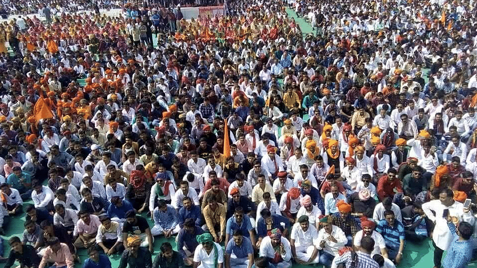 A gathering of Karni Sena activists.