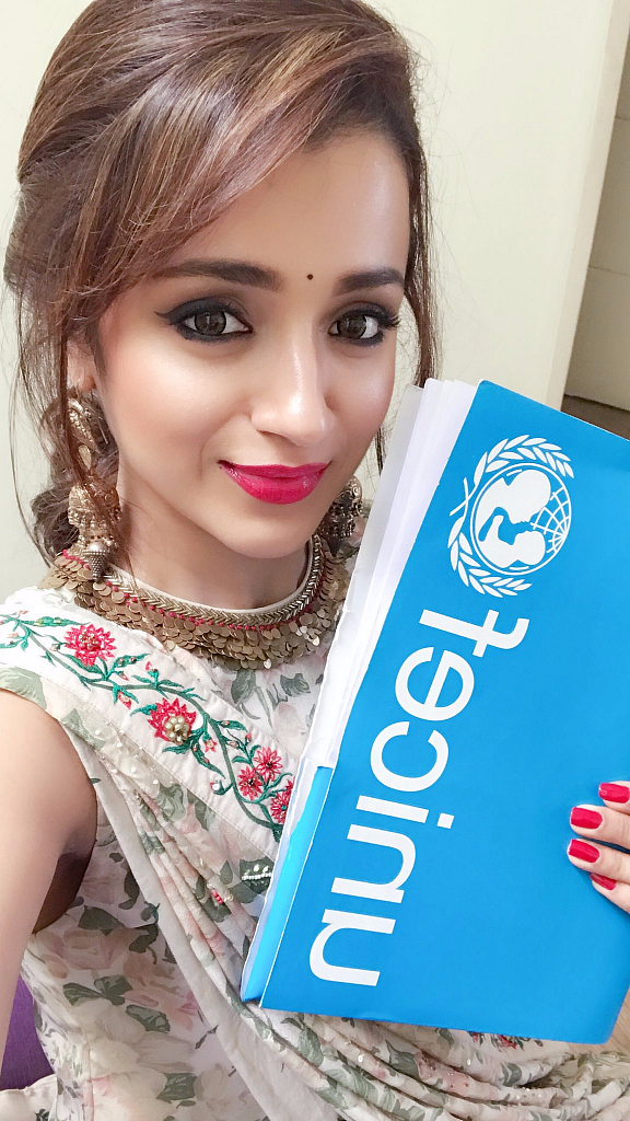 Trisha Krishnan will lend support to efforts to address issues such as anaemia, child marriage, child labour and child abuse, especially in Tamil Nadu and Kerala.