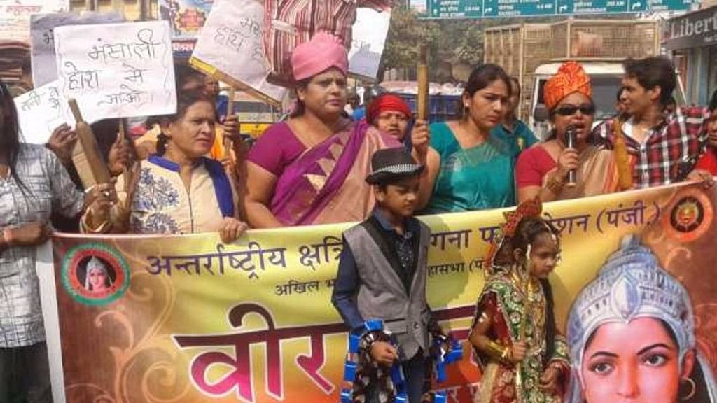 Protests against ‘Padmavati’ in Varanasi.