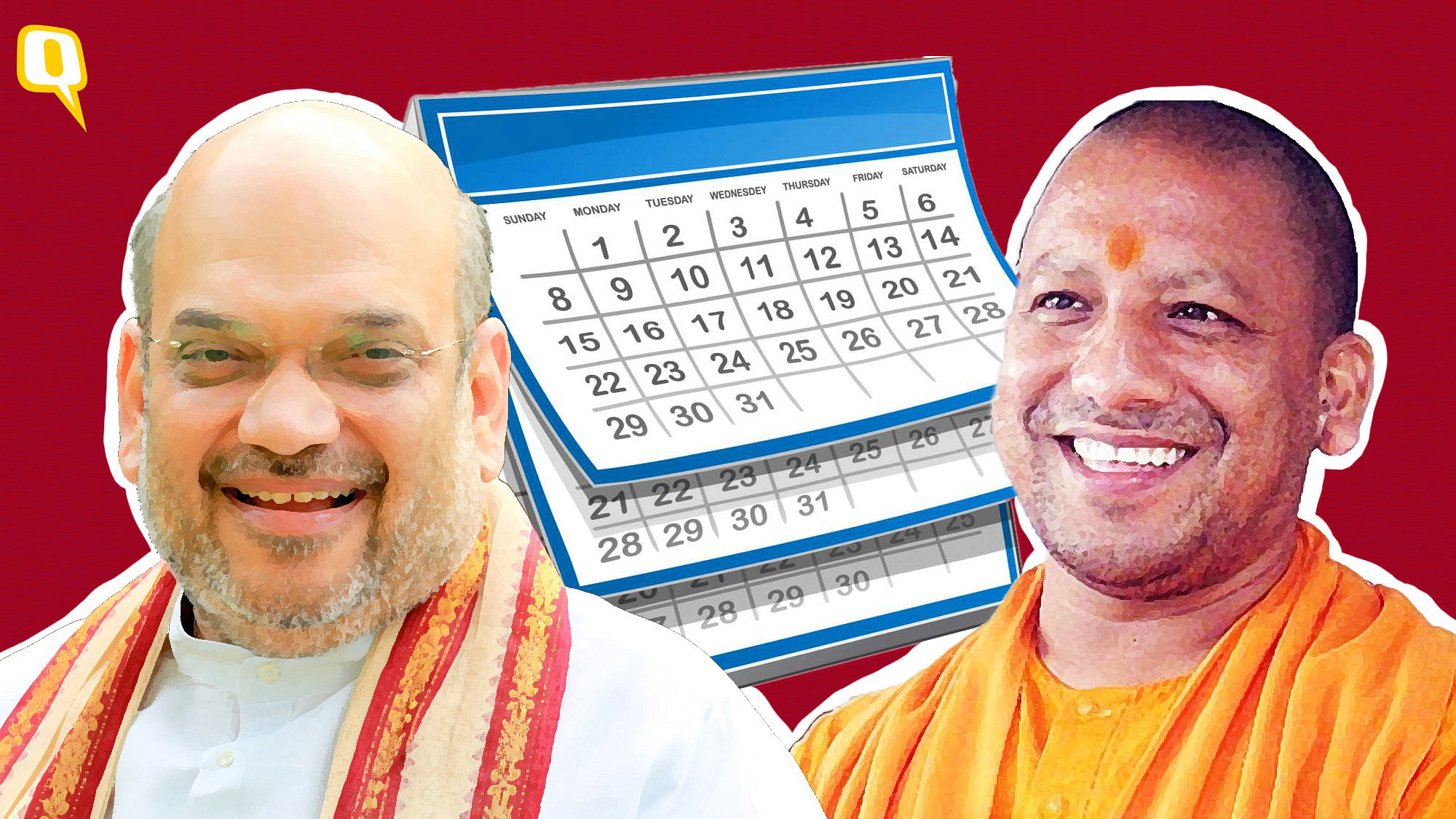 The calendar, said to be a part of the Madhya Pradesh Police’s anti-drug campaign, features pictures of Uttar Pradesh  Chief Minister Yogi Adityanath and BJP president Amit Shah, among other BJP and RSS leaders.