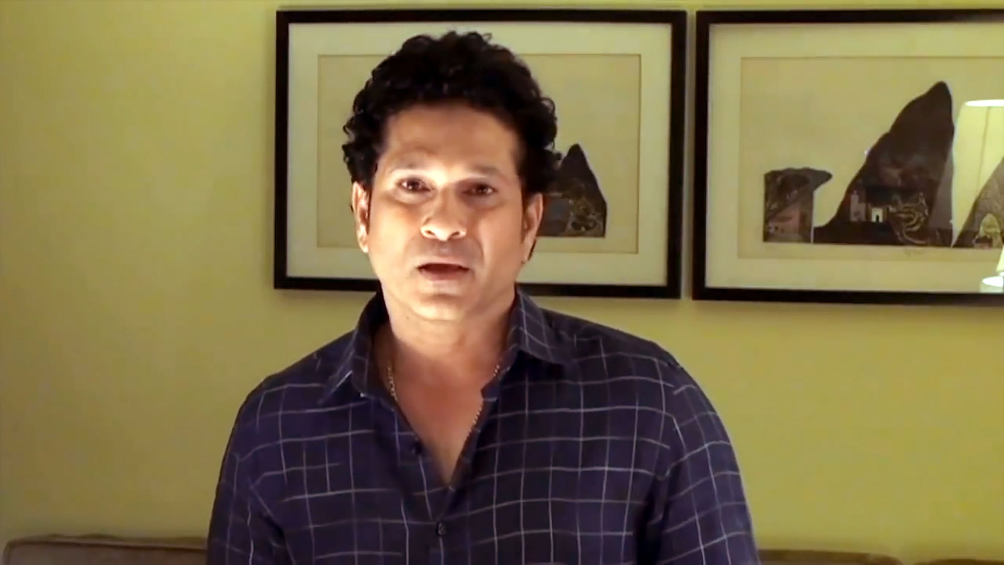A screengrab of Sachin’s video on Facebook.