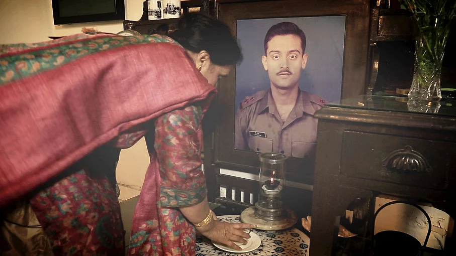 Vijayant Thapar’s mother with the special bowl of kheer. 