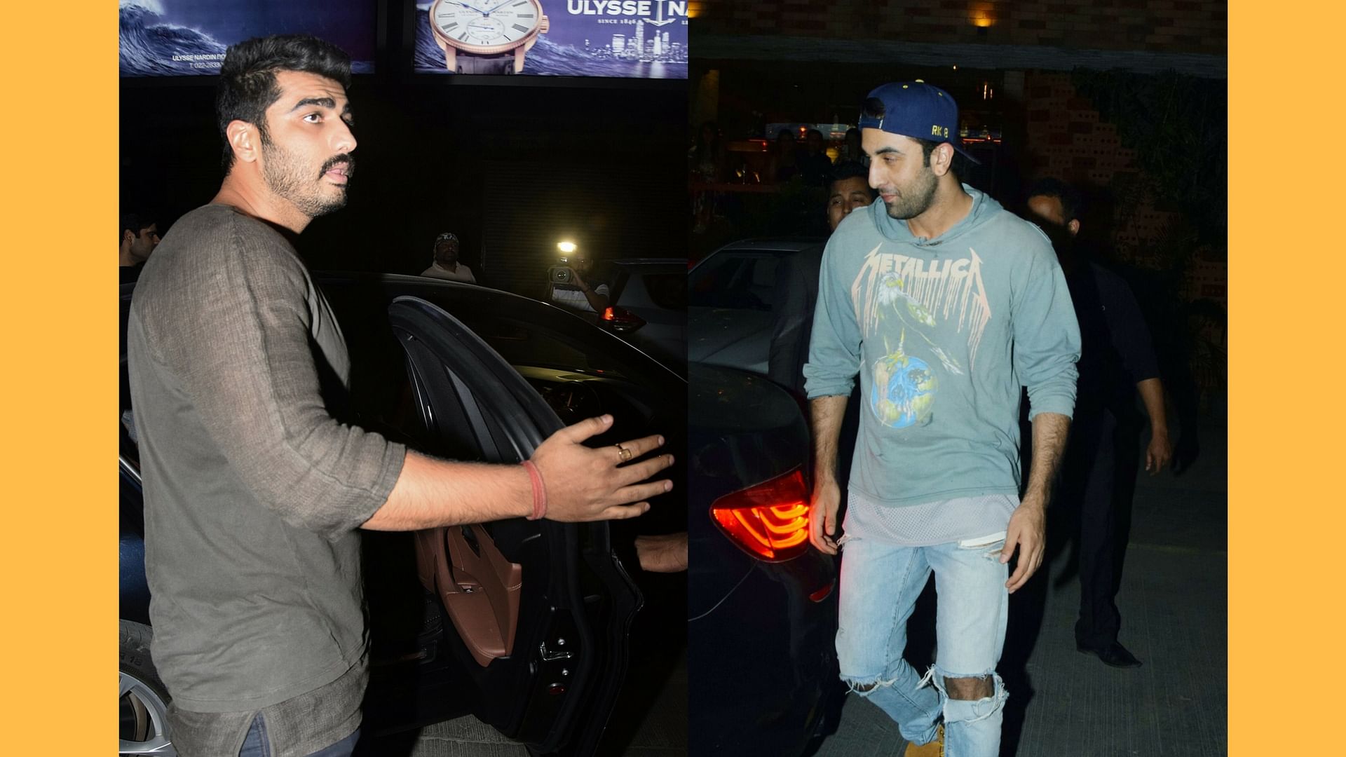 Arjun Kapoor meets up with Ranbir Kapoor.