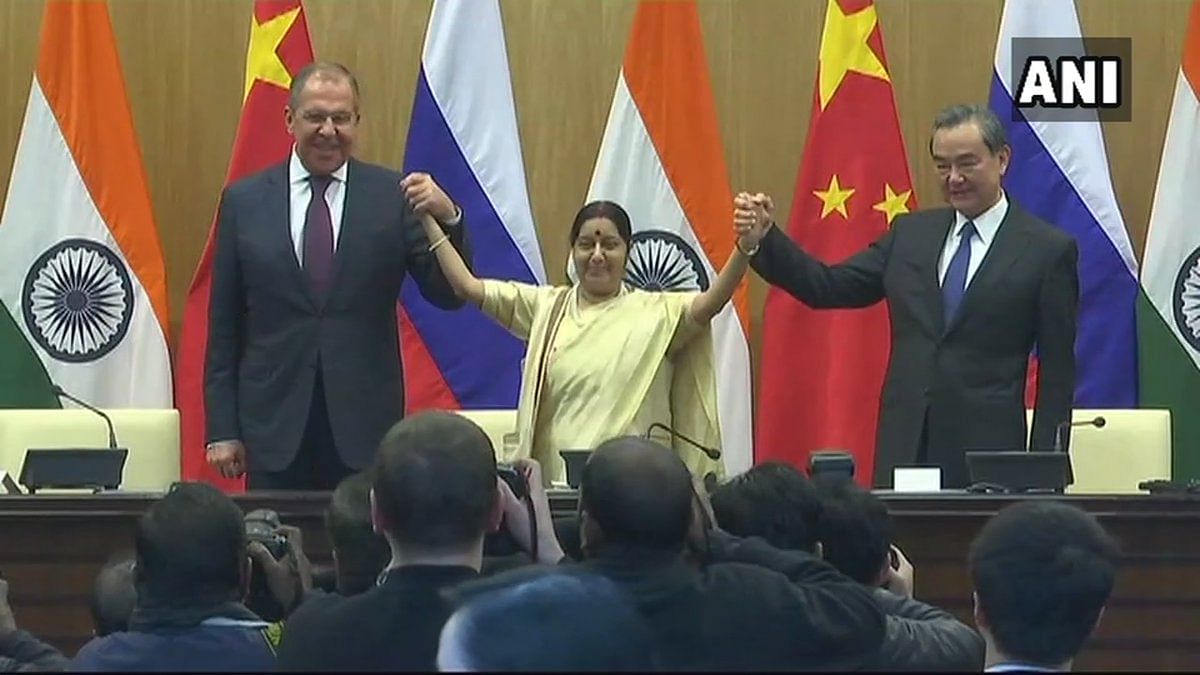  Foreign ministers of Russia, India and China deliberated on several pressing regional & global issues on Monday
