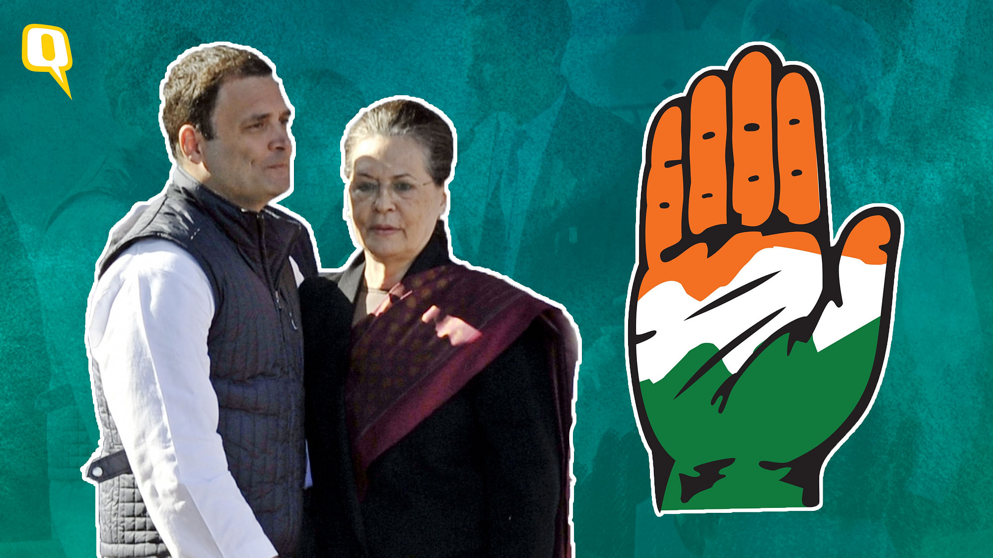 Newly elected Congress president Rahul Gandhi greets his mother and predecessor Sonia Gandhi during a grand elevation event in New Delhi on Saturday.