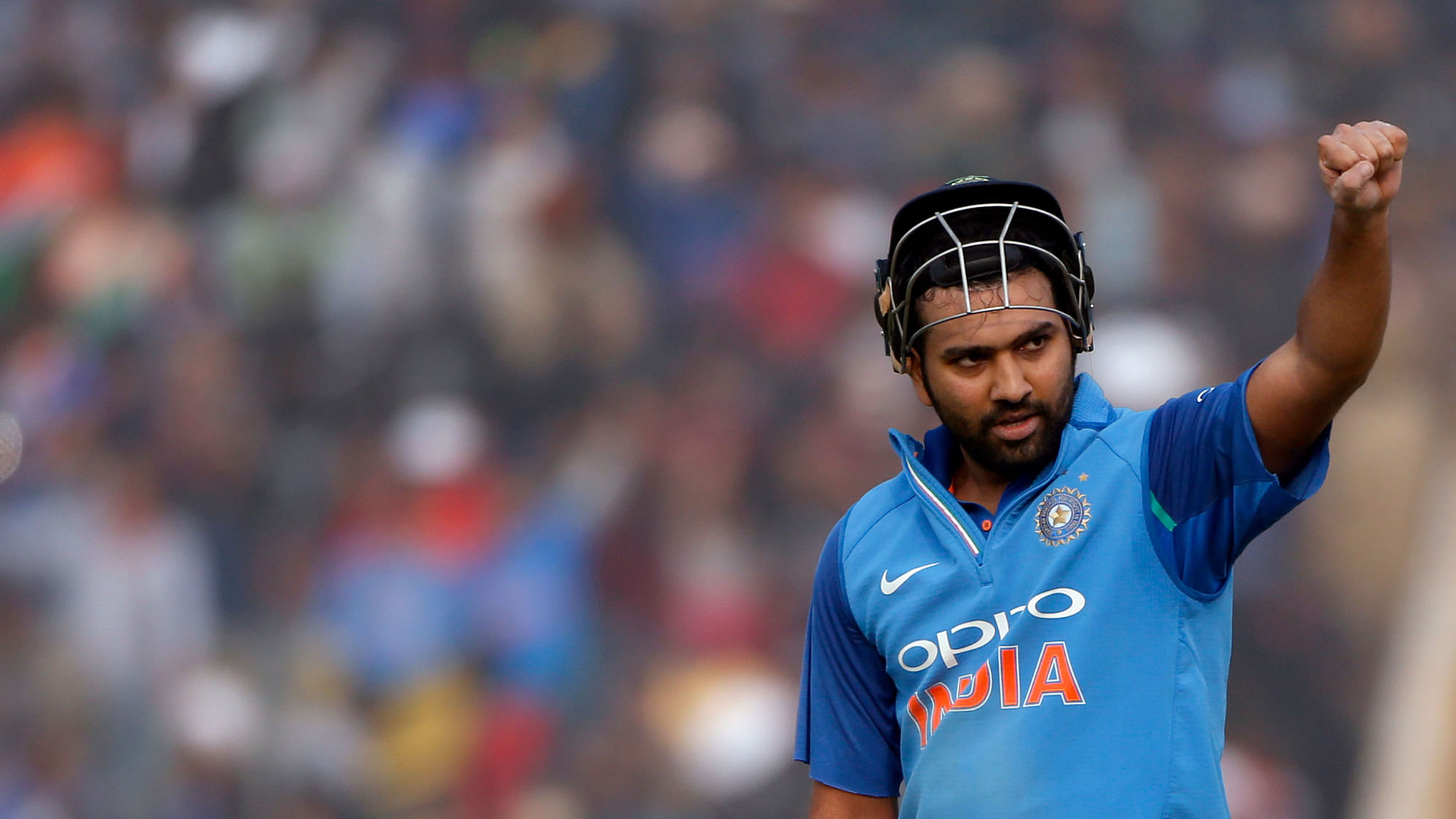 Rohit Sharma moved up two spots to fifth in the ICC ODI Rankings among batsmen after scoring his third double ton.