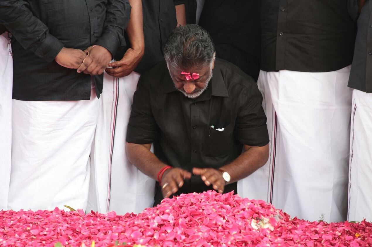 Jayalalithaa's Death Anniversary: OPS-EPS Pay Tribute at Memorial