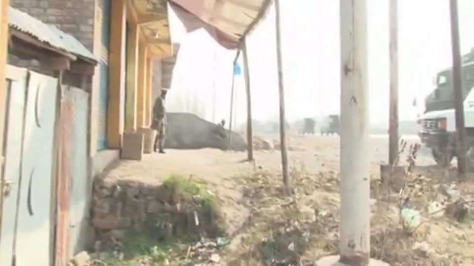 Heavy exchange of fire took place between trapped militants and security forces at Qazigund, Jammu and Kashmir.
