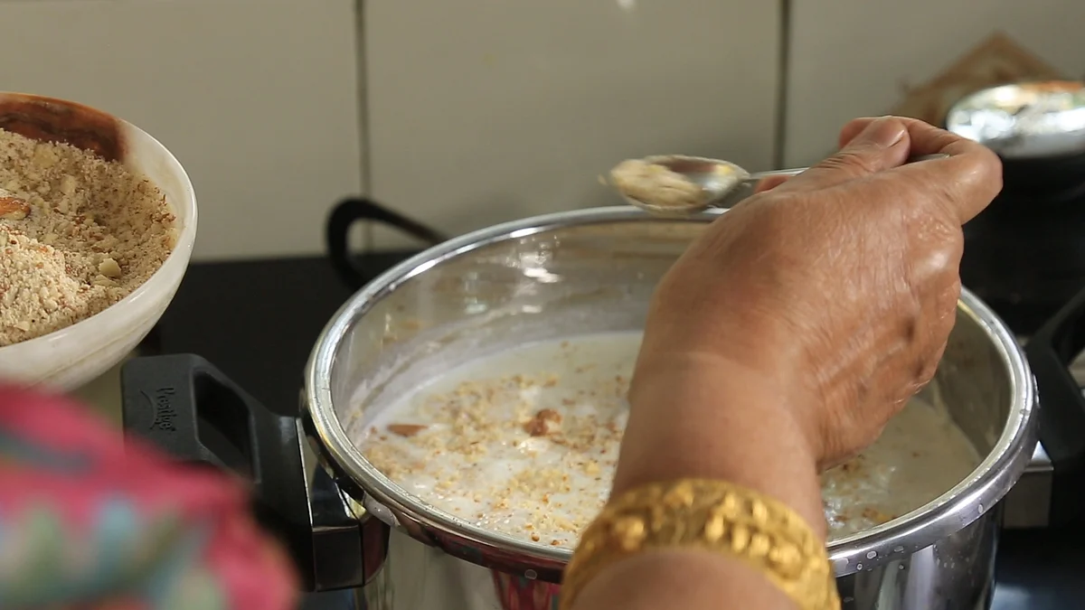 Tripta Thapar’s kheer is rich with cashews and almonds.